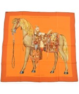 HERMES（エルメス）バンダナ・スカーフ オレンジ サイズ:- レディース/2200654762356