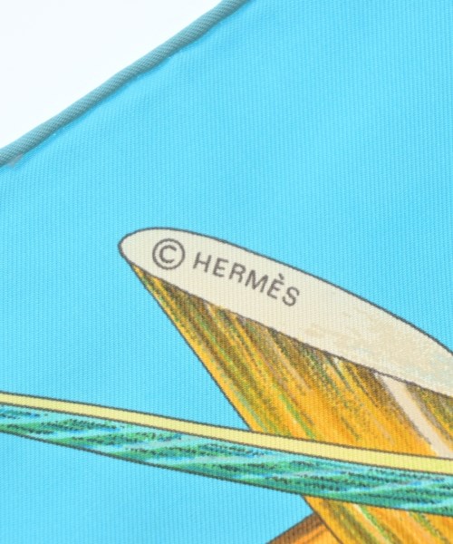 HERMES（エルメス）バンダナ・スカーフ 青 サイズ:90 レディース/2200654762370
