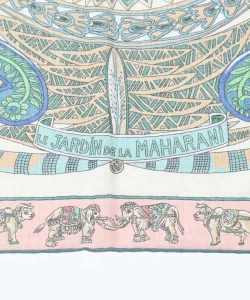 HERMES（エルメス）バンダナ・スカーフ 緑 サイズ:140 レディース/2200655540045