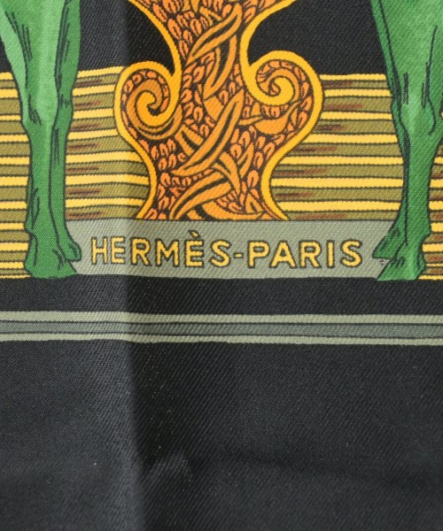 HERMES（エルメス）バンダナ・スカーフ 黒 サイズ:90 レディース/2200656057016