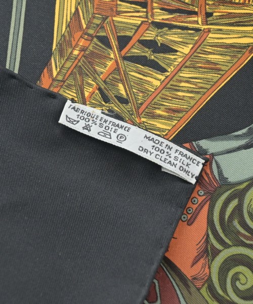 HERMES（エルメス）バンダナ・スカーフ 黒 サイズ:90 レディース/2200656057016