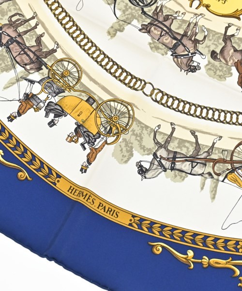 HERMES（エルメス）バンダナ・スカーフ 青 サイズ:90 レディース/2200656057030