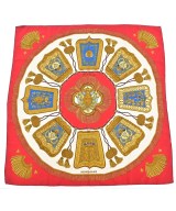 HERMES（エルメス）バンダナ・スカーフ 赤 サイズ:90 レディース/2200656057061
