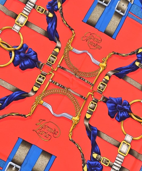 HERMES（エルメス）バンダナ・スカーフ 赤 サイズ:90 レディース/2200656057139