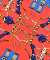 HERMES（エルメス）バンダナ・スカーフ 赤 サイズ:90 レディース/2200656057139