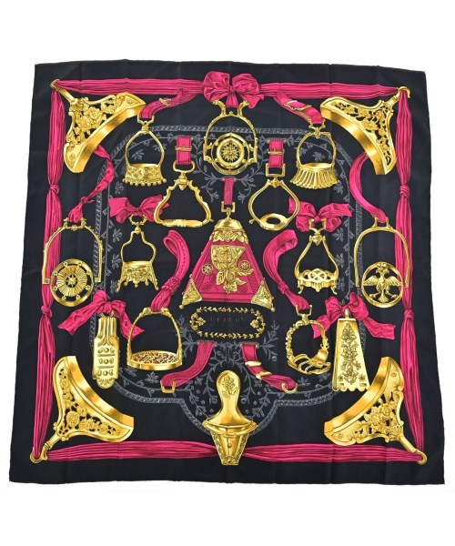 HERMES(エルメス)バンダナ・スカーフ 黒 サイズ:90/2200656057207