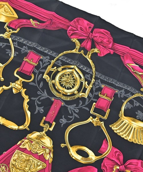 HERMES（エルメス）バンダナ・スカーフ 黒 サイズ:90 レディース/2200656057207
