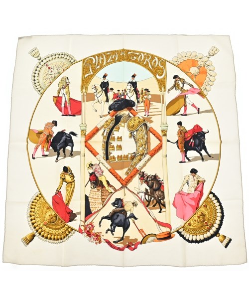 HERMES(エルメス)バンダナ・スカーフ 白 サイズ:90/2200656057221