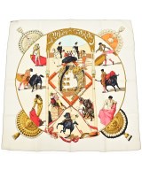 HERMES（エルメス）バンダナ・スカーフ 白 サイズ:90 レディース/2200656057221