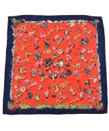 HERMES（エルメス）バンダナ・スカーフ 赤 サイズ:90 レディース/2200656057245