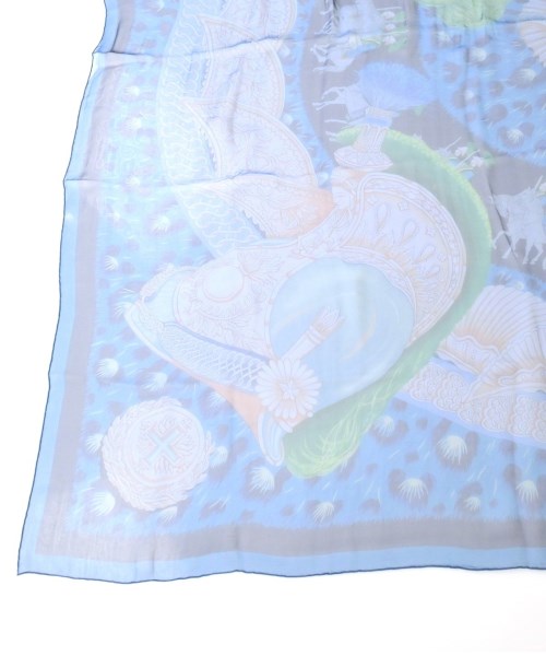 HERMES（エルメス）バンダナ・スカーフ 青 サイズ:140 レディース/2200656780020