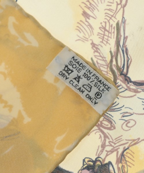 HERMES（エルメス）バンダナ・スカーフ 黄 サイズ:90 レディース/2200656861385