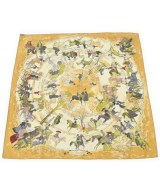 HERMES（エルメス）バンダナ・スカーフ 黄 サイズ:90 レディース/2200656861385