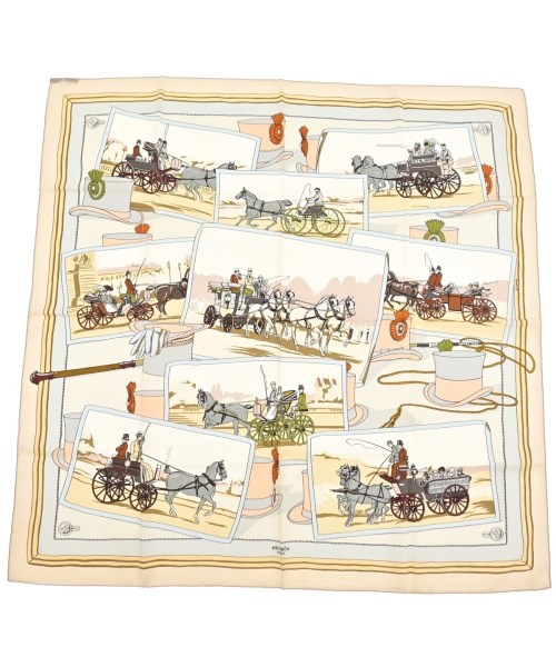 HERMES(エルメス)バンダナ・スカーフ 白 サイズ:90/2200656861866