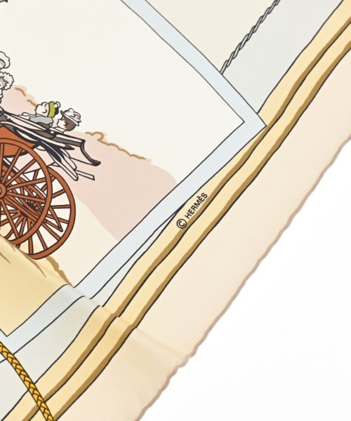 HERMES（エルメス）バンダナ・スカーフ 白 サイズ:90 レディース/2200656861866