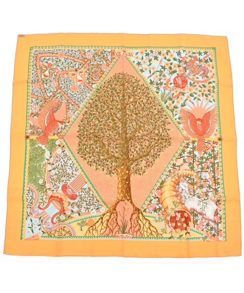 HERMES(エルメス)バンダナ・スカーフ 黄 サイズ:90/2200656861873