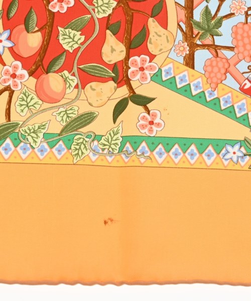 HERMES（エルメス）バンダナ・スカーフ 黄 サイズ:90 レディース/2200656861873