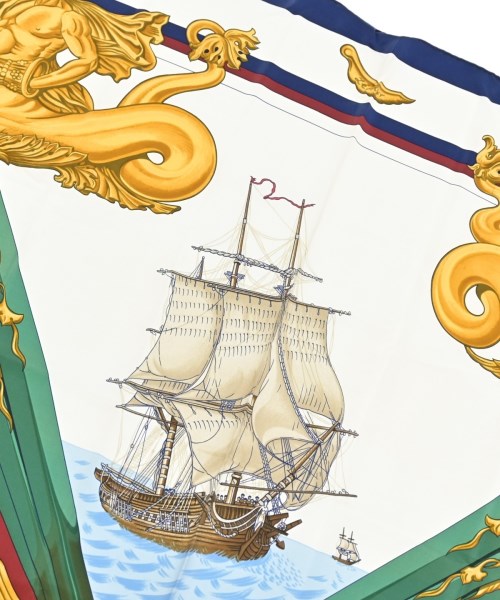 HERMES（エルメス）バンダナ・スカーフ 白 サイズ:90 レディース/2200656862399