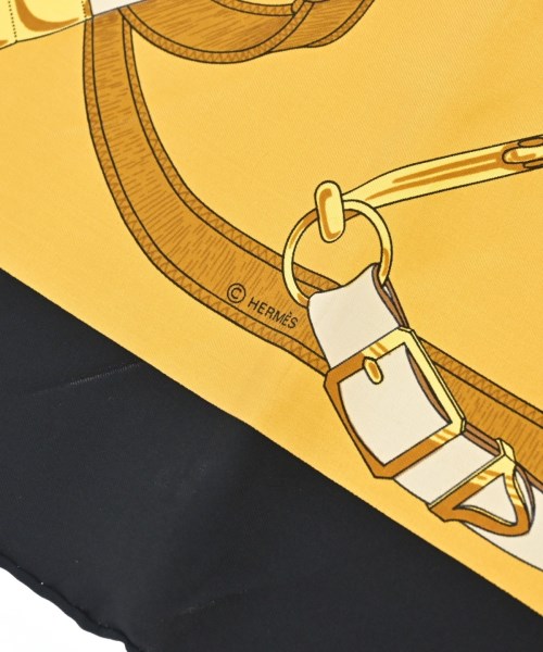 HERMES（エルメス）バンダナ・スカーフ 黄 サイズ:90 レディース/2200656862450
