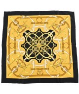 HERMES（エルメス）バンダナ・スカーフ 黄 サイズ:90 レディース/2200656862450