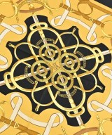 HERMES（エルメス）バンダナ・スカーフ 黄 サイズ:90 レディース/2200656862450