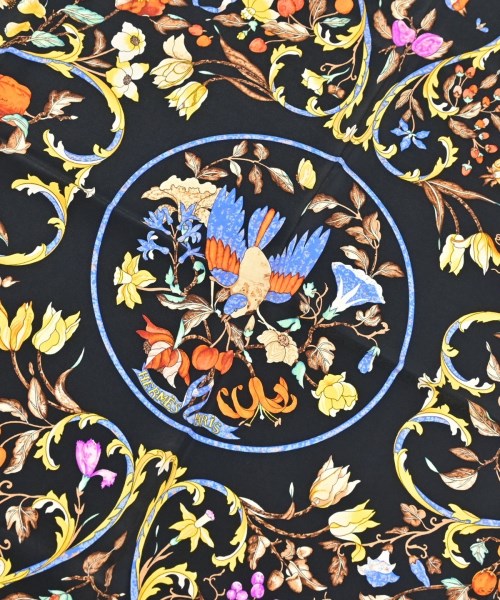 HERMES（エルメス）バンダナ・スカーフ 黒 サイズ:90 レディース/2200656862917