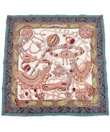 HERMES（エルメス）バンダナ・スカーフ 青 サイズ:90 レディース/2200649975075