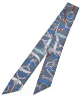 HERMES（エルメス）バンダナ・スカーフ グレー サイズ:- レディース/2200659269072