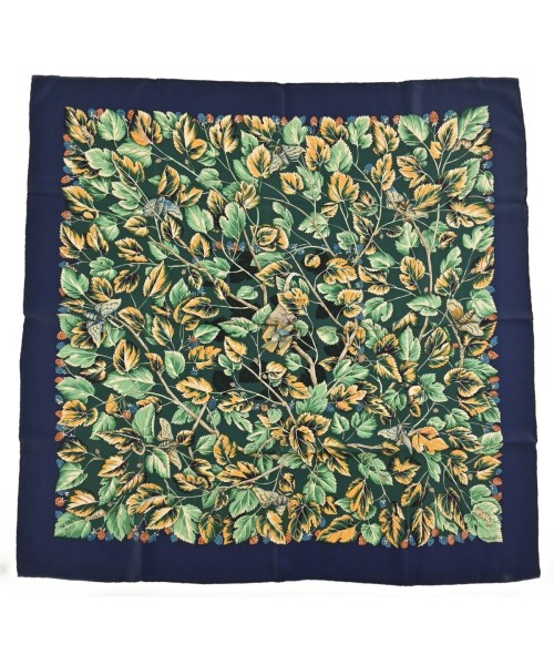 HERMES(エルメス)バンダナ・スカーフ 紺 サイズ:90/2200659906748