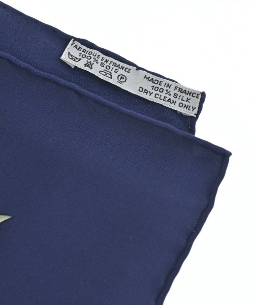 HERMES（エルメス）バンダナ・スカーフ 紺 サイズ:90 レディース/2200659906748