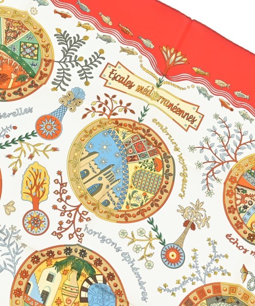 HERMES（エルメス）バンダナ・スカーフ 赤 サイズ:- レディース/2200659906809