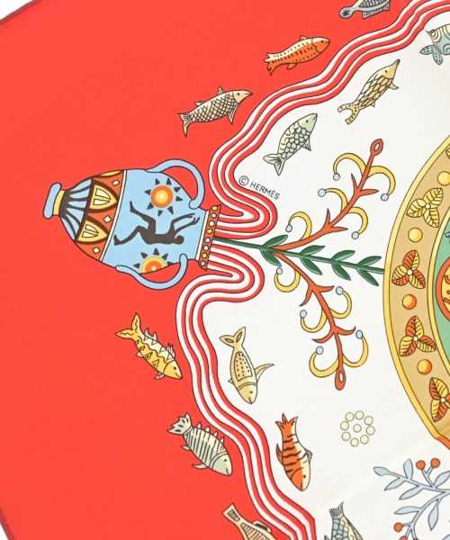 HERMES（エルメス）バンダナ・スカーフ 赤 サイズ:- レディース/2200659906809