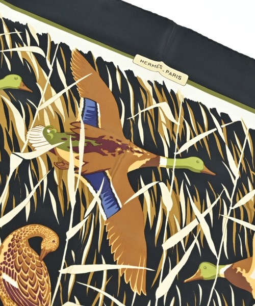 HERMES（エルメス）バンダナ・スカーフ 黒 サイズ:- レディース/2200659906823