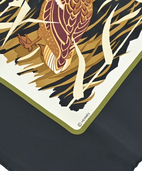 HERMES（エルメス）バンダナ・スカーフ 黒 サイズ:- レディース/2200659906823