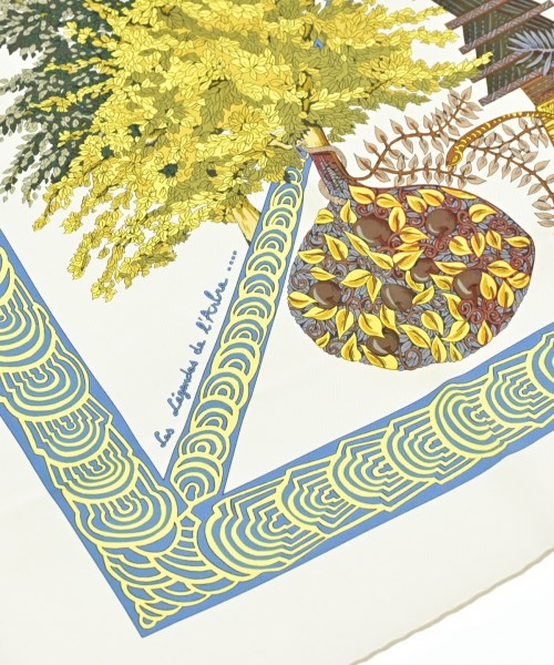 HERMES（エルメス）バンダナ・スカーフ 白 サイズ:- レディース/2200659906922