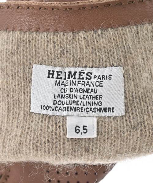 HERMES（エルメス）手袋 茶 サイズ:6.5 レディース/2200660413037
