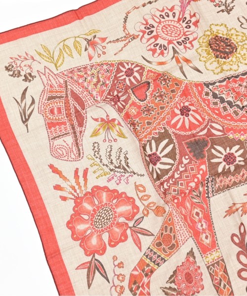 HERMES（エルメス）バンダナ・スカーフ オレンジ サイズ:140 レディース/2200661265109