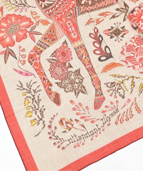 HERMES（エルメス）バンダナ・スカーフ オレンジ サイズ:140 レディース/2200661265109