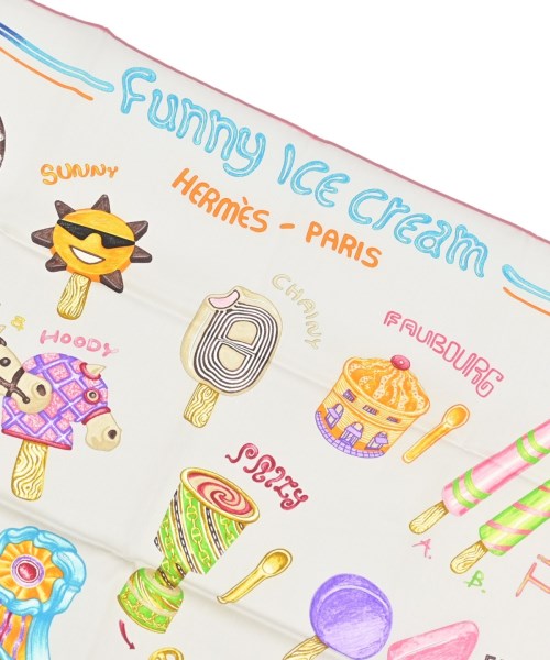 HERMES（エルメス）バンダナ・スカーフ グレー サイズ:70 レディース/2200659089168