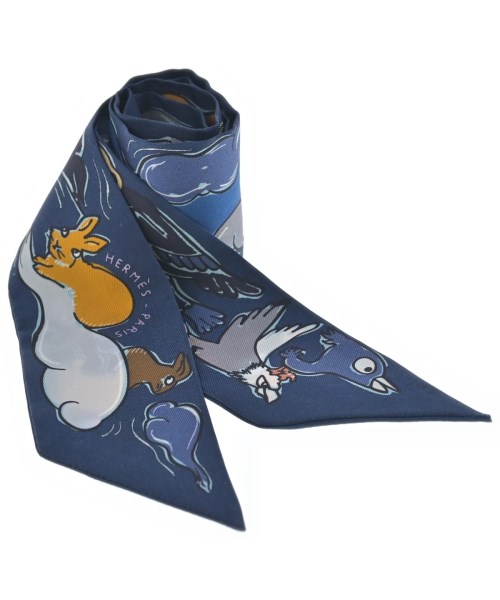 HERMES（エルメス）バンダナ・スカーフ 紺 サイズ:- レディース/2200661603055