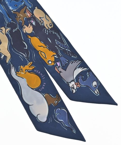 HERMES（エルメス）バンダナ・スカーフ 紺 サイズ:- レディース/2200661603055