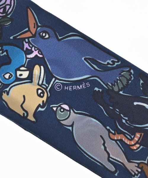 HERMES（エルメス）バンダナ・スカーフ 紺 サイズ:- レディース/2200661603055