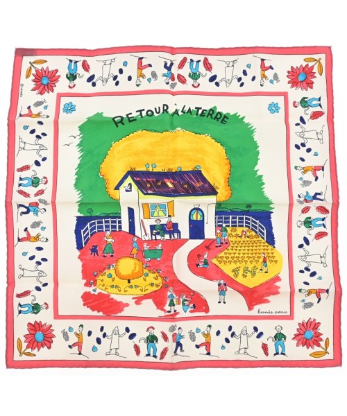 HERMES(エルメス)バンダナ・スカーフ 白 サイズ:45/2200658472084