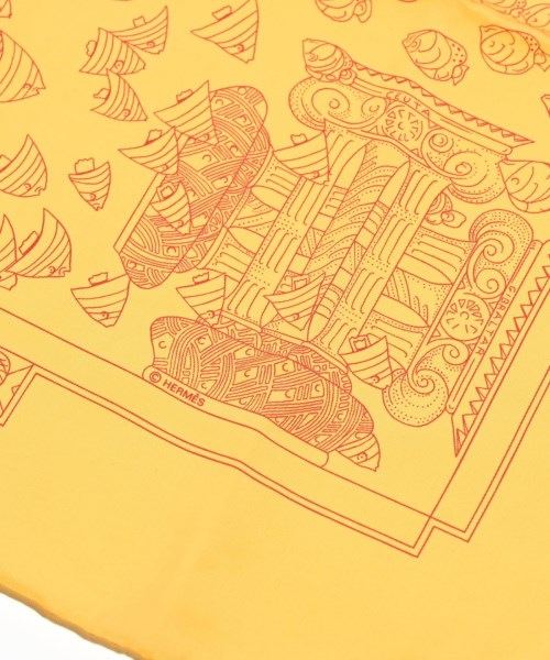 HERMES（エルメス）バンダナ・スカーフ 黄 サイズ:90 レディース/2200662142041