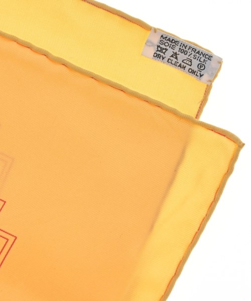 HERMES（エルメス）バンダナ・スカーフ 黄 サイズ:90 レディース/2200662142041