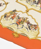 HERMES（エルメス）バンダナ・スカーフ オレンジ サイズ:90 レディース/2200713625462