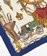 HERMES（エルメス）バンダナ・スカーフ 青 サイズ:90 レディース/2200713625530