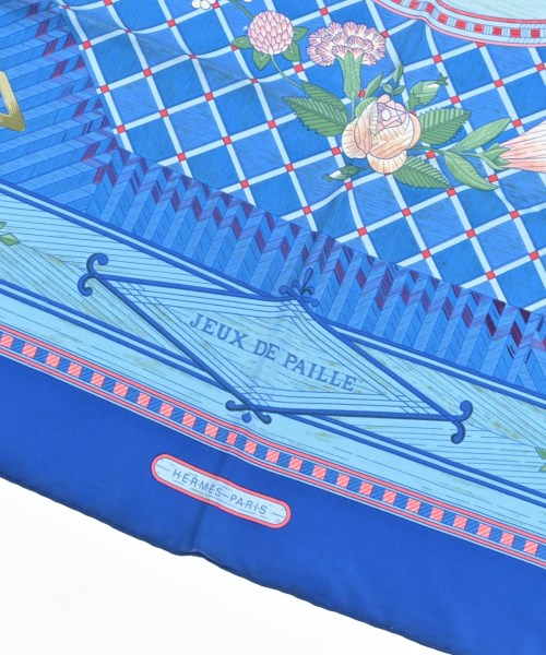 HERMES（エルメス）バンダナ・スカーフ 青 サイズ:90 レディース/2200713625783