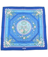 HERMES（エルメス）バンダナ・スカーフ 青 サイズ:90 レディース/2200713625783