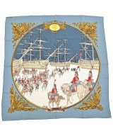 HERMES（エルメス）バンダナ・スカーフ グレー サイズ:90 レディース/2200713626209